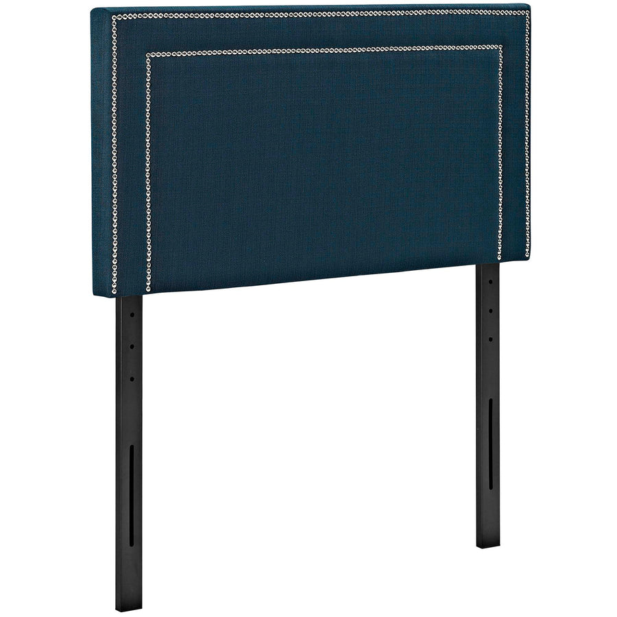 Yarrow Upholstered Fabric Twin Headboard in Azure