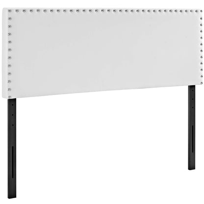 Phoebe Upholstered Vinyl Full Headboard by Furniture For America