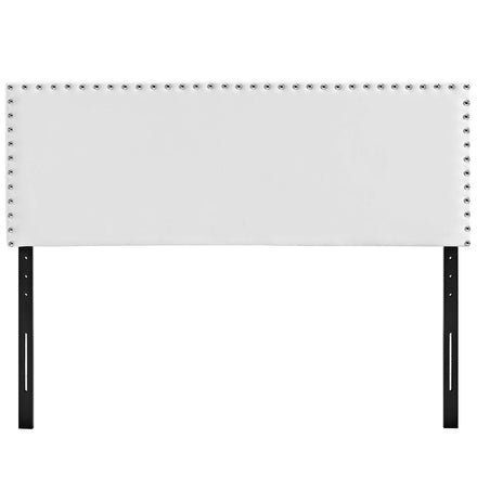 Phoebe Upholstered Vinyl Full Headboard in White