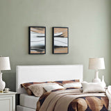 Ara Upholstered Vinyl Full Headboard in White