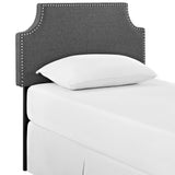 Sirius Upholstered Fabric Twin Headboard in Gray