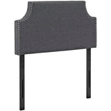 Sirius Upholstered Fabric Twin Headboard in Gray