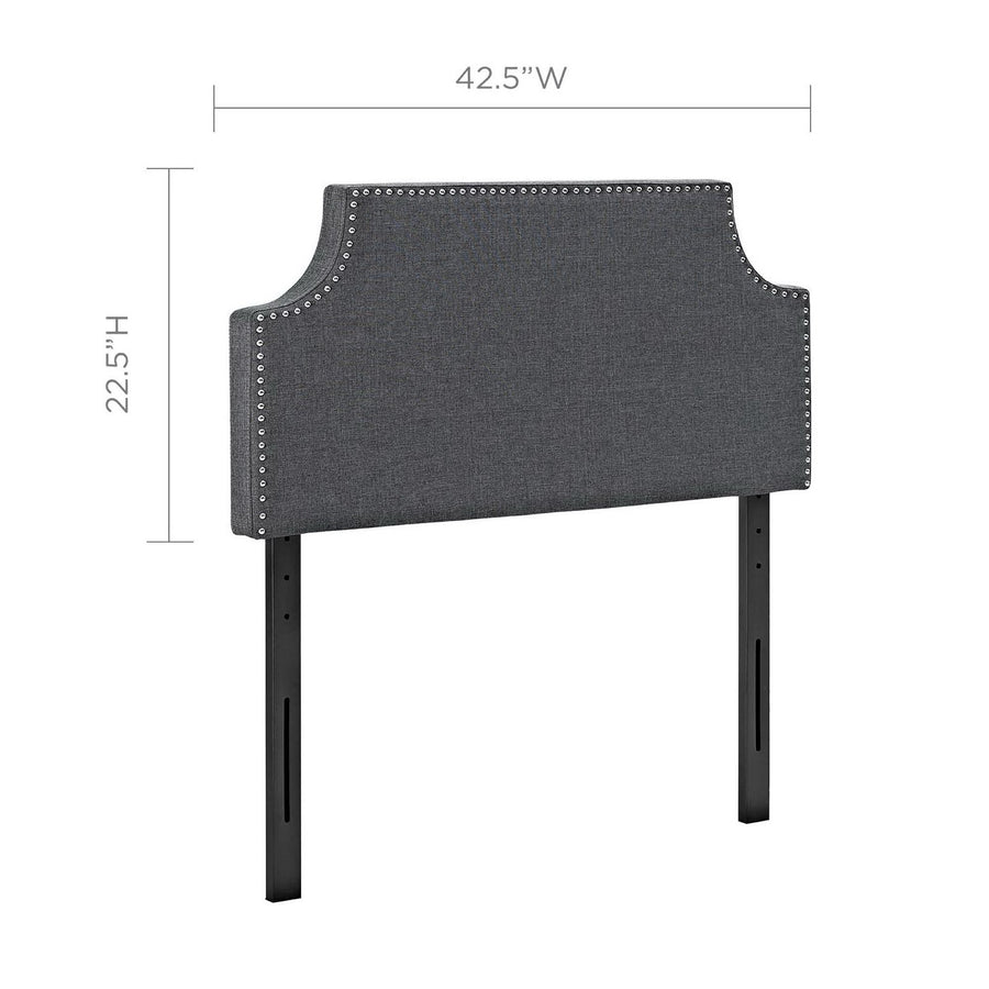 Sirius Upholstered Fabric Twin Headboard in Gray