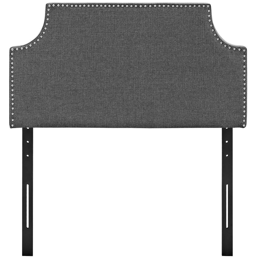 Sirius Upholstered Fabric Twin Headboard in Gray