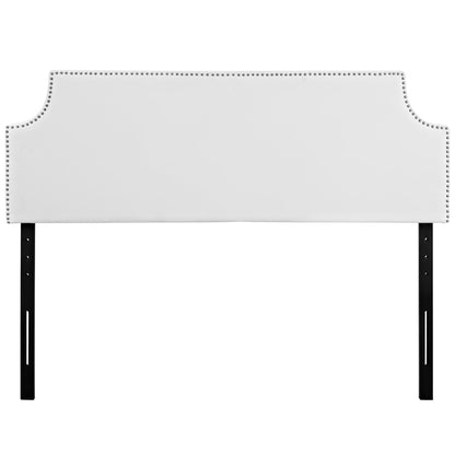 Laura Upholstered Vinyl Full Headboard by Furniture For America