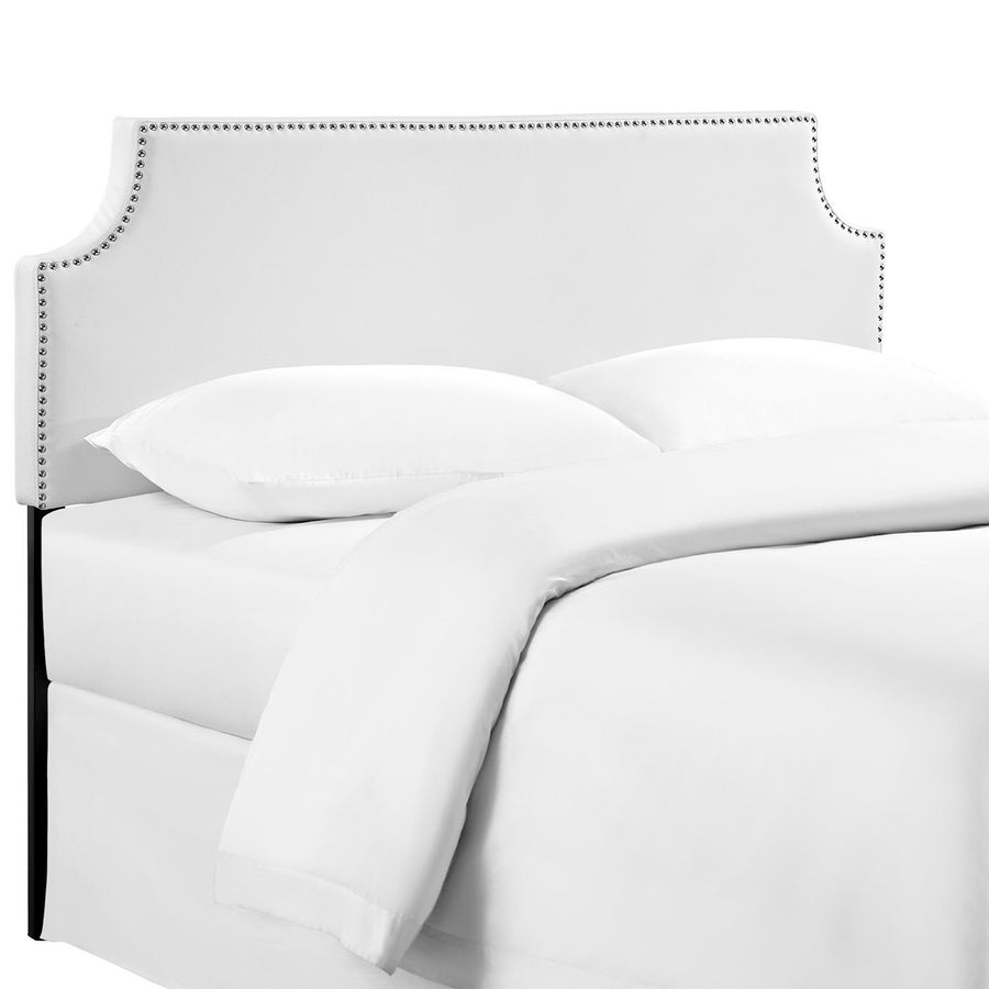 Sirius Upholstered Vinyl Full Headboard in White