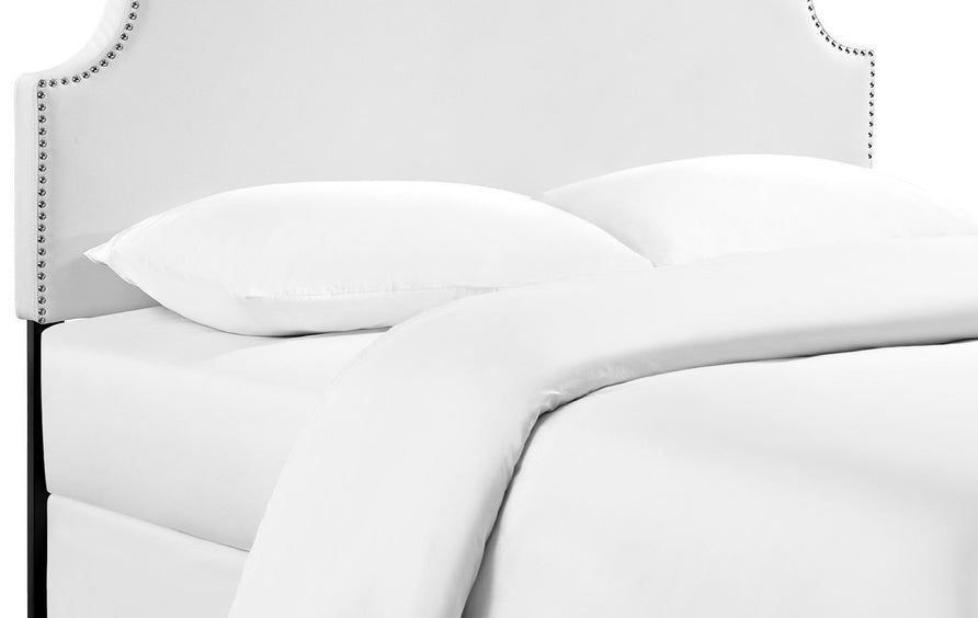 Sirius Upholstered Vinyl Queen Headboard in White
