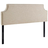 Sirius Upholstered Fabric Queen Headboard in Beige