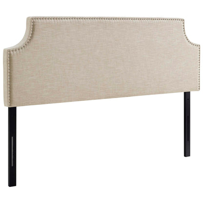 Laura Upholstered Fabric Queen Headboard by Furniture For America