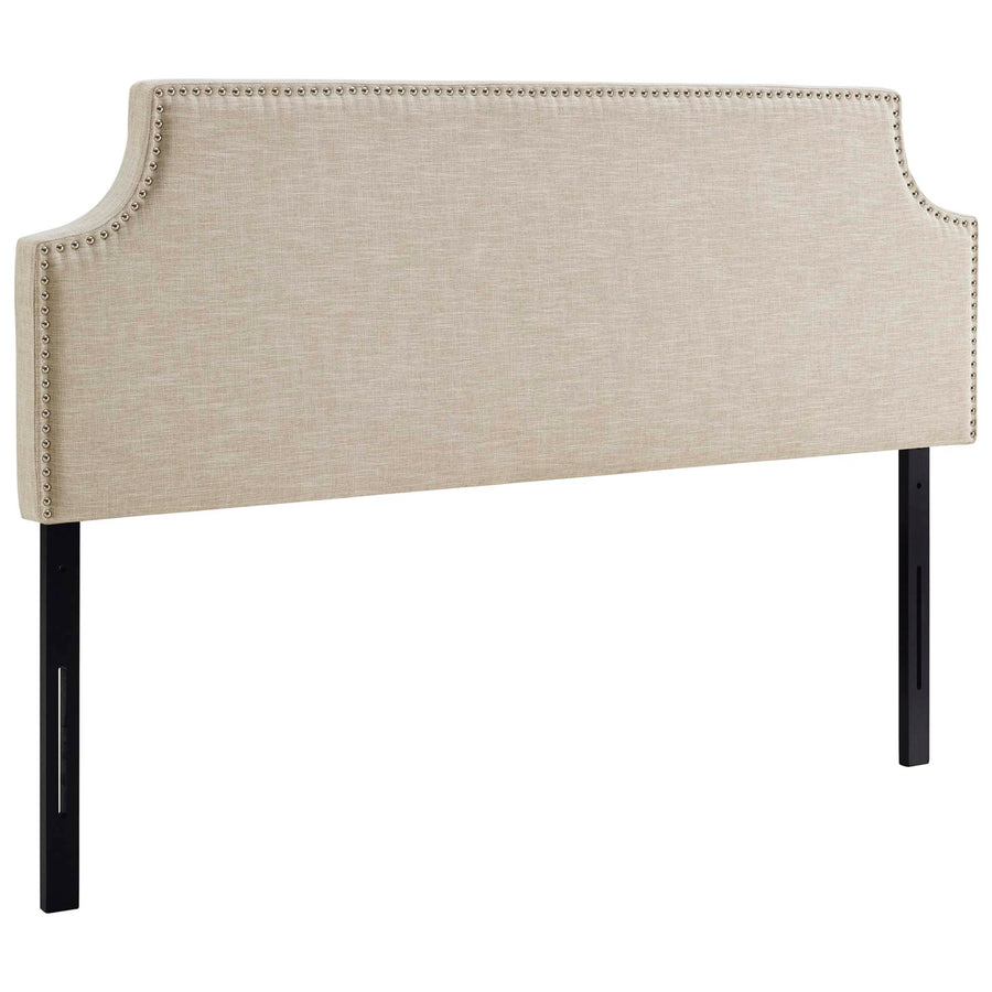 Sirius Upholstered Fabric Queen Headboard in Beige