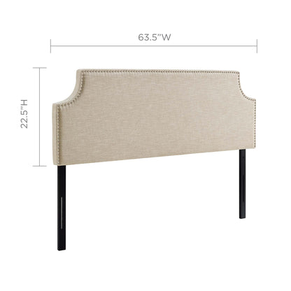 Laura Upholstered Fabric Queen Headboard by Furniture For America