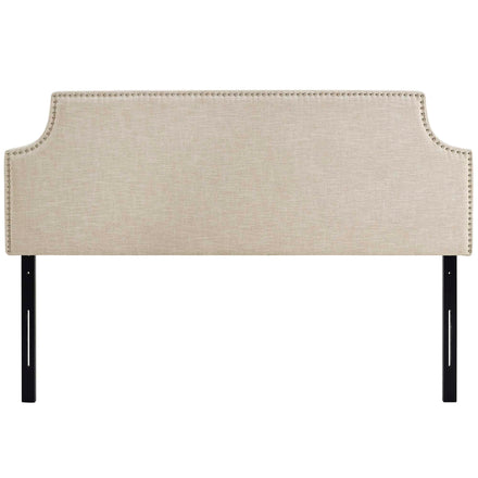 Laura Upholstered Fabric Queen Headboard in Beige