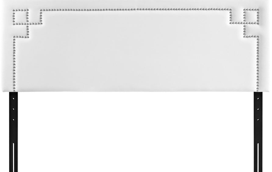Seville Upholstered Vinyl Queen Headboard in White