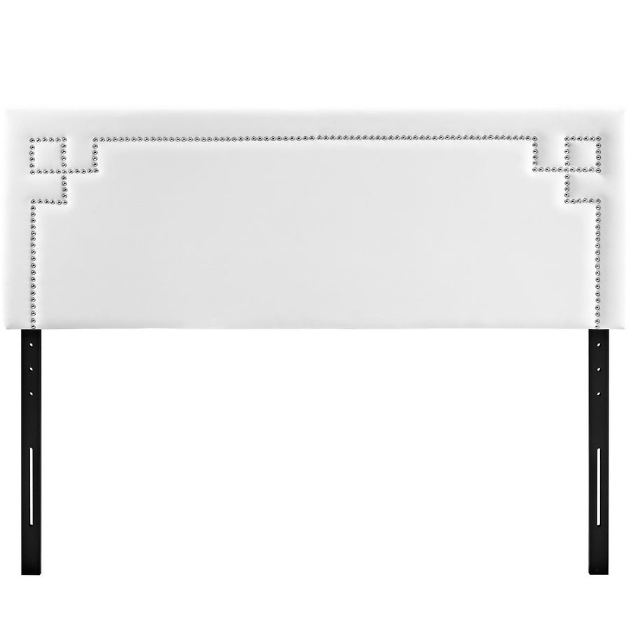 Seville Upholstered Vinyl Queen Headboard in White