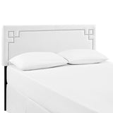 Seville Upholstered Vinyl Queen Headboard in White