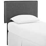 Slate Upholstered Fabric Twin Headboard in Gray