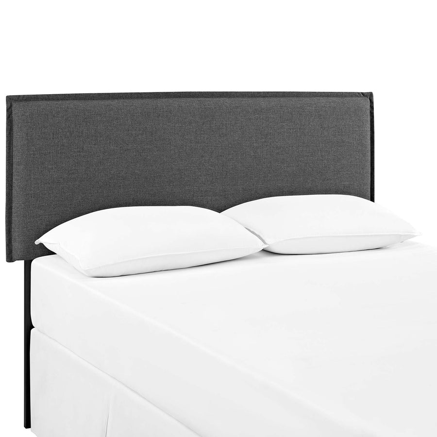 Slate Upholstered Fabric Full Headboard in Gray