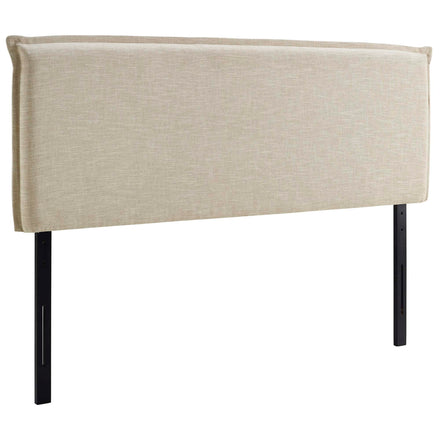 Camille Upholstered Fabric Queen Headboard in Beige