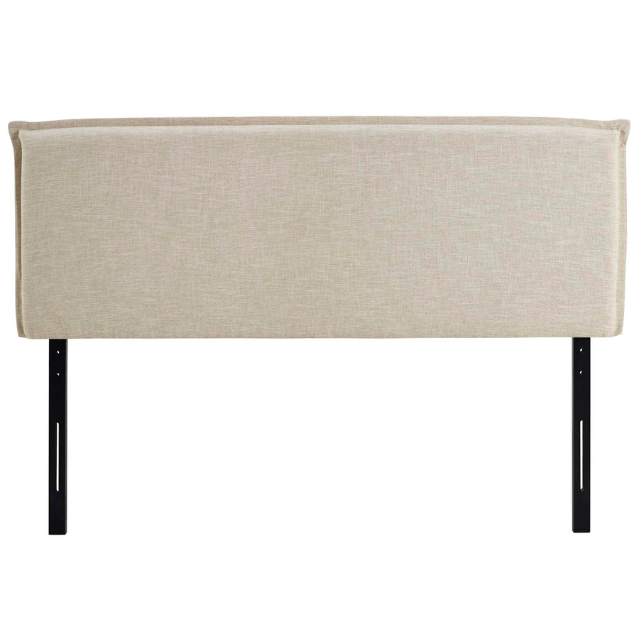 Slate Upholstered Fabric Queen Headboard in Beige