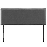 Slate Upholstered Fabric Queen Headboard in Gray
