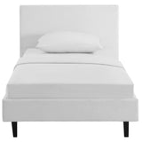 Retreat Fabric Twin Bed in White