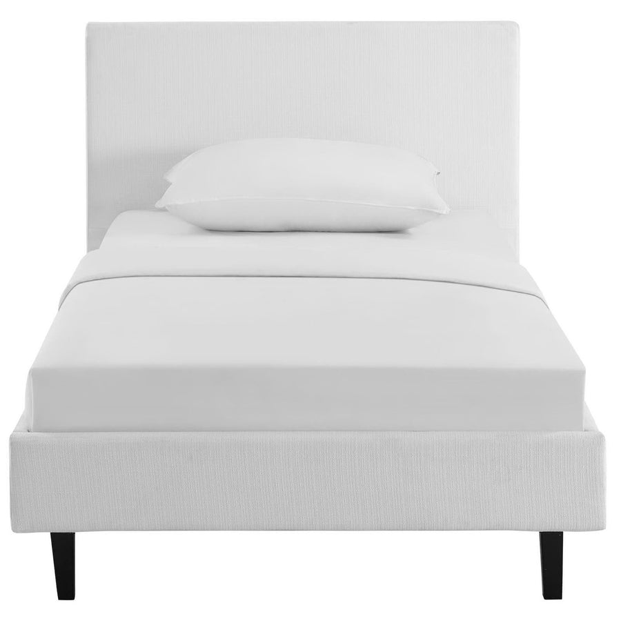 Retreat Fabric Twin Bed in White