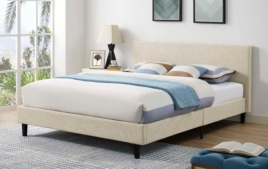 Retreat Fabric Full Bed in Beige