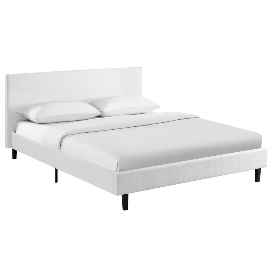 Retreat Fabric Full Bed in White