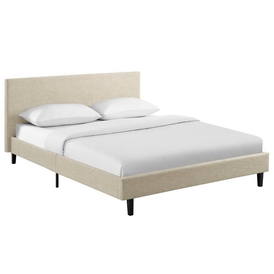 Retreat Fabric Queen Bed in Beige