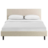 Retreat Fabric Queen Bed in Beige