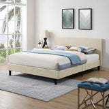 Retreat Fabric Queen Bed in Beige