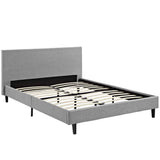 Retreat Fabric Queen Bed in Light Gray