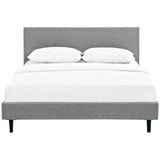 Retreat Fabric Queen Bed in Light Gray