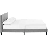 Retreat Fabric Queen Bed in Light Gray