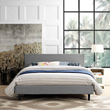 Retreat Fabric Queen Bed in Light Gray