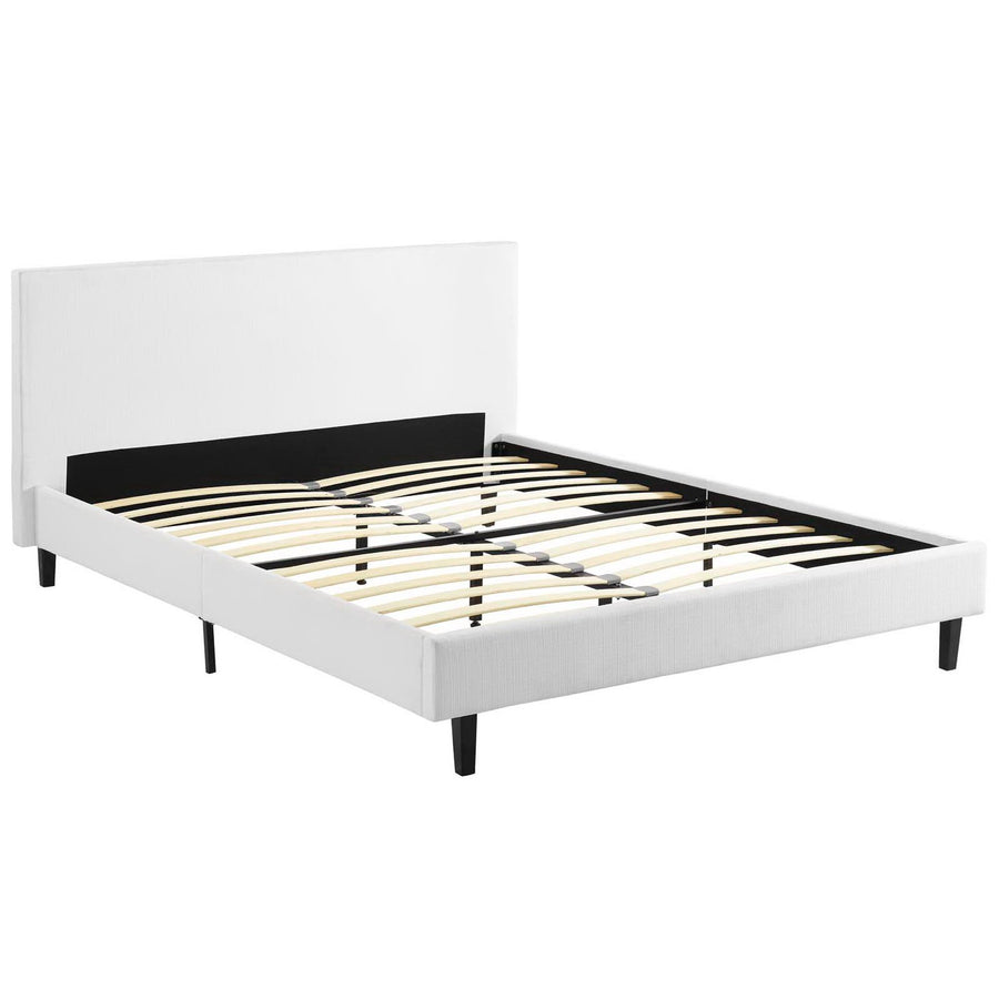 Retreat Fabric Queen Bed in White