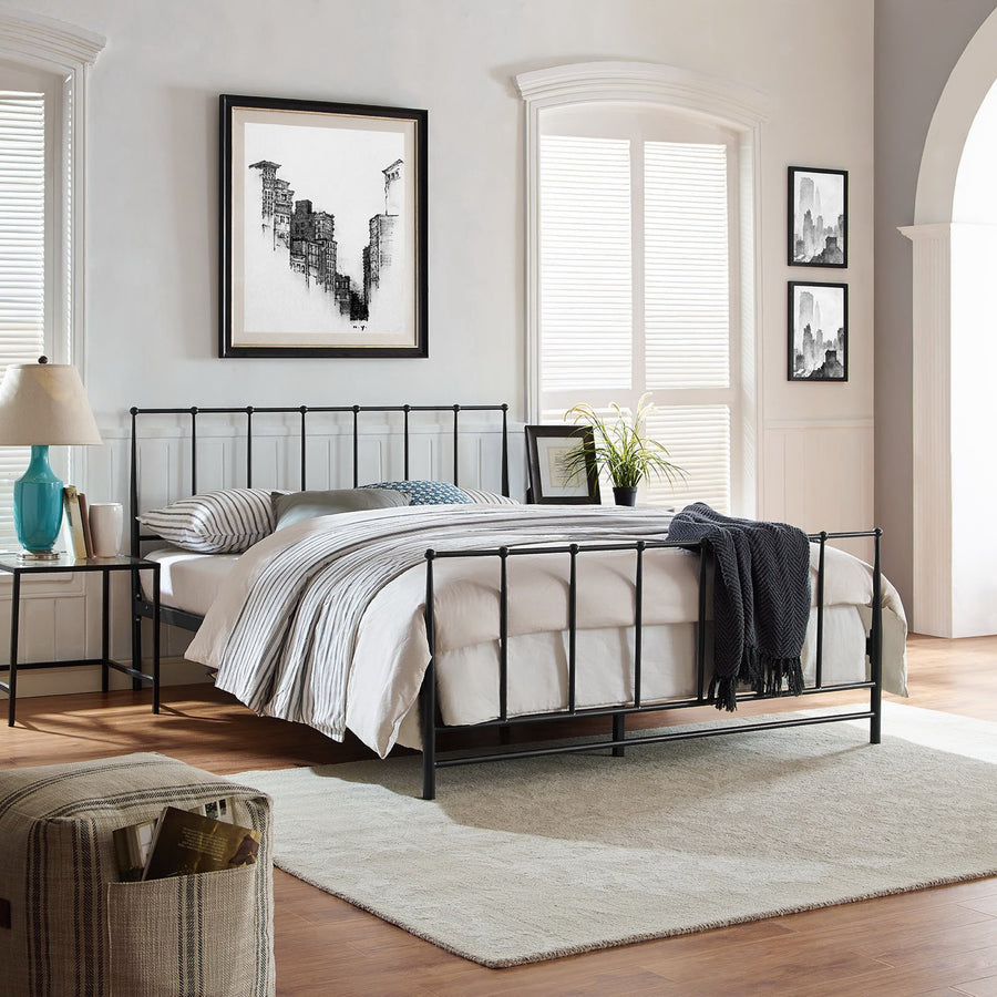 Eira Queen Bed in Brown