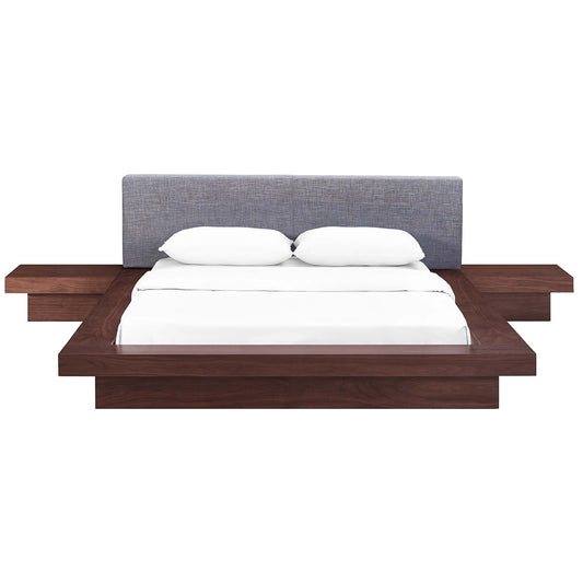 Freja 3 Piece Fabric Queen Bedroom Set by Furniture for America