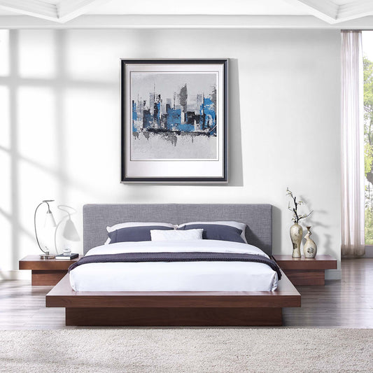 Freja 3 Piece Fabric Queen Bedroom Set by Furniture for America