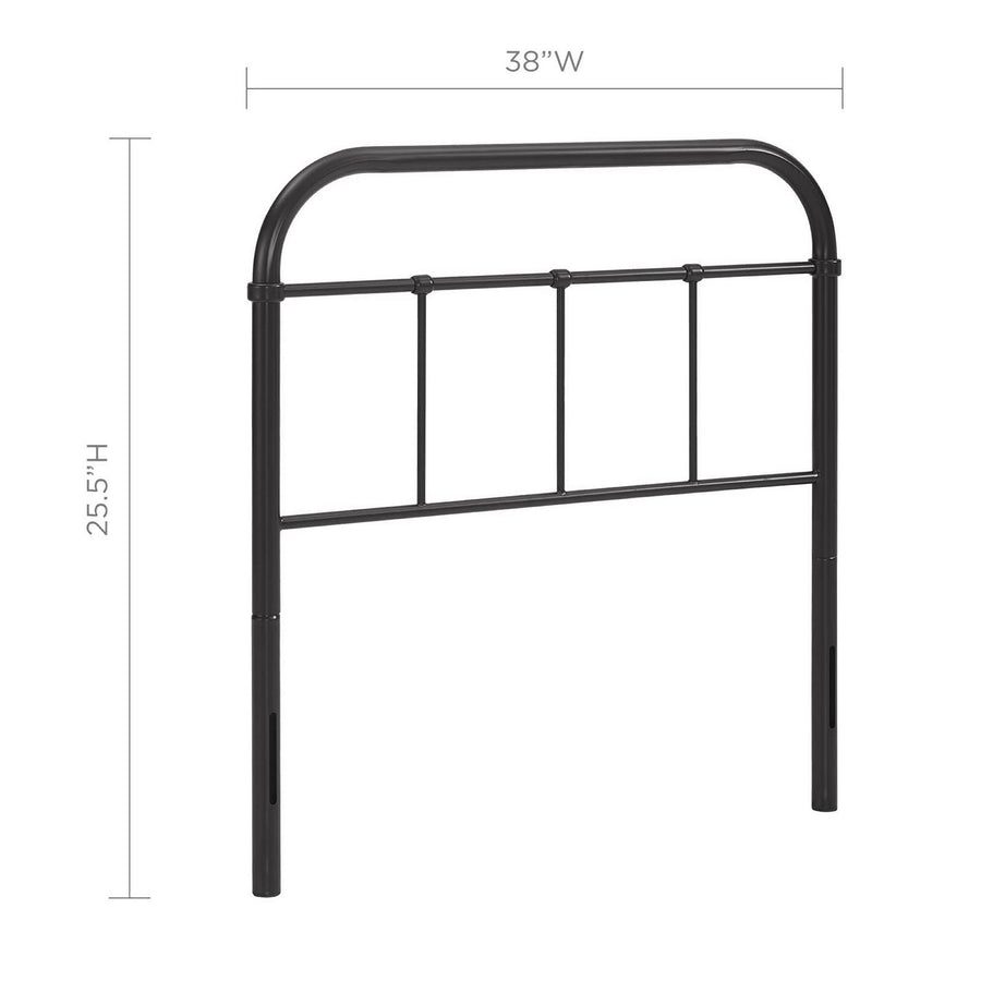 Batik Twin Steel Headboard in Brown