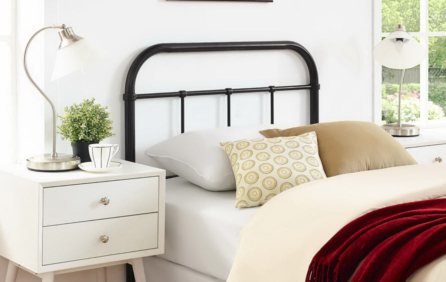 Batik Twin Steel Headboard in Brown