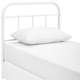 Batik Twin Steel Headboard in White