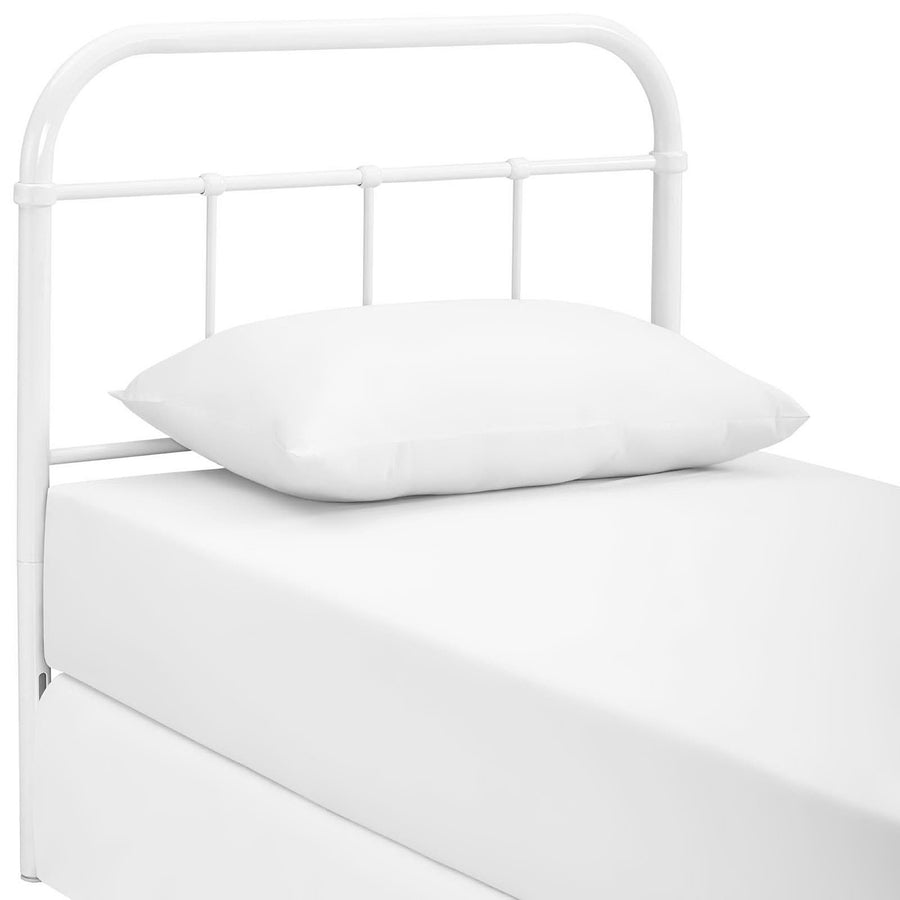 Batik Twin Steel Headboard in White
