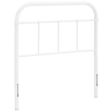 Batik Twin Steel Headboard in White
