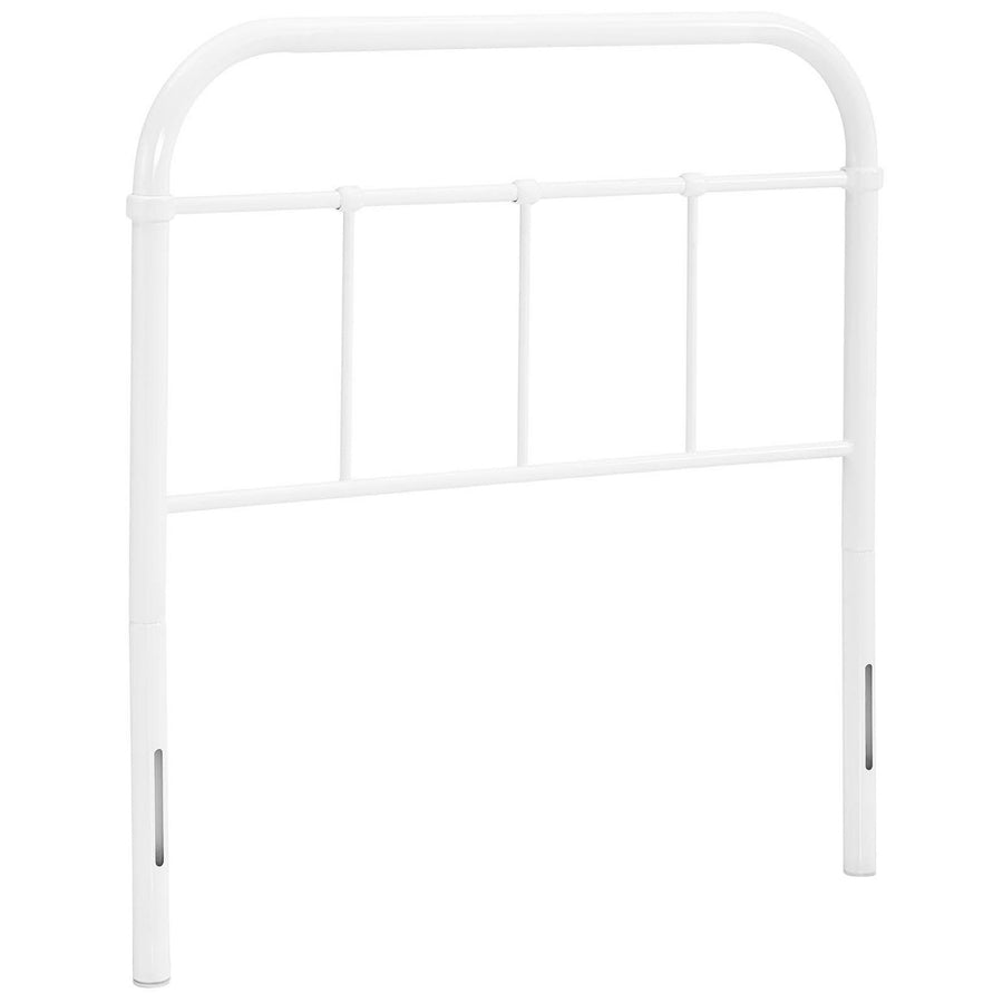 Batik Twin Steel Headboard in White