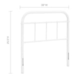 Batik Twin Steel Headboard in White