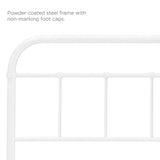 Batik Twin Steel Headboard in White