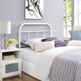 Batik Twin Steel Headboard in White