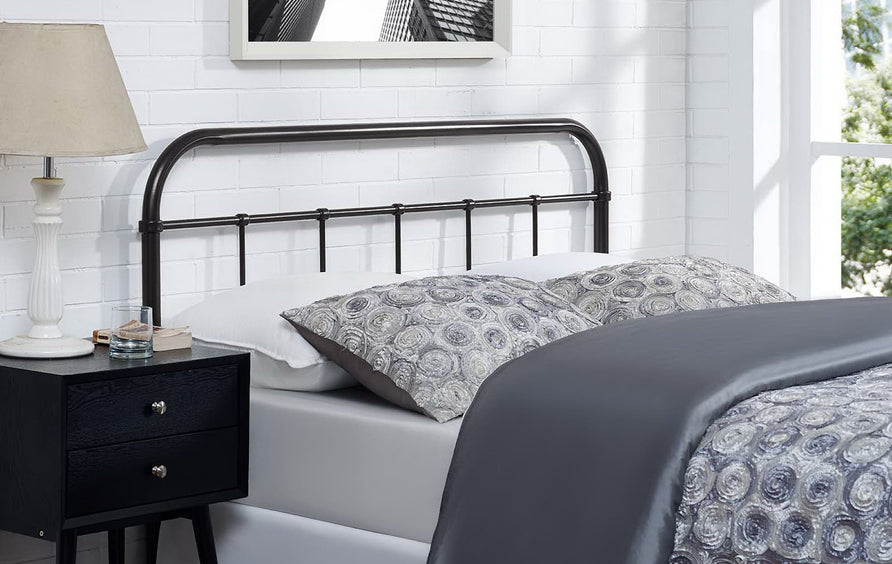Batik Full Steel Headboard in Brown