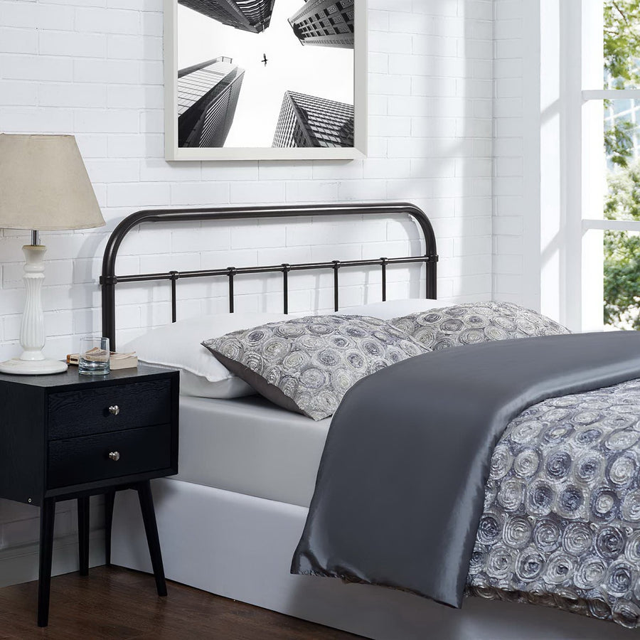 Batik Full Steel Headboard in Brown
